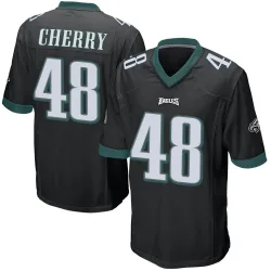 Youth Don Cherry Philadelphia Eagles No.48 Game Alternate Jersey - Black