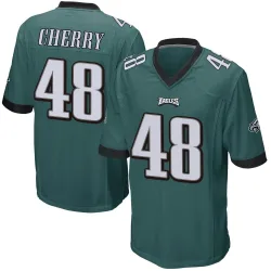Youth Don Cherry Philadelphia Eagles No.48 Game Team Color Jersey - Green