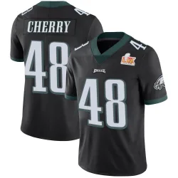 Youth Don Cherry Philadelphia Eagles No.48 Limited Alternate Vapor Untouchable Super Bowl LIX Jersey - Black