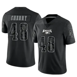 Youth Don Cherry Philadelphia Eagles No.48 Limited Reflective Jersey - Black