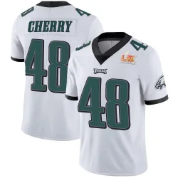 Youth Don Cherry Philadelphia Eagles No.48 Limited Vapor Untouchable Super Bowl LIX Jersey - White