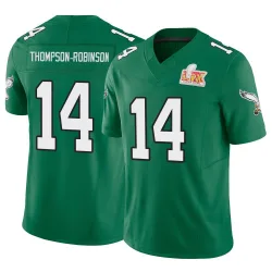 Youth Dorian Thompson-Robinson Philadelphia Eagles No.14 Limited Kelly Alternate Vapor F.U.S.E. Super Bowl LIX Jersey - Green