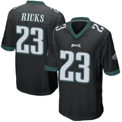 Youth Eli Ricks Philadelphia Eagles No.23 Game Alternate Jersey - Black