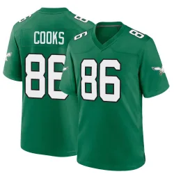 Youth Elijah Cooks Philadelphia Eagles No.86 Game Kelly Alternate Jersey - Green