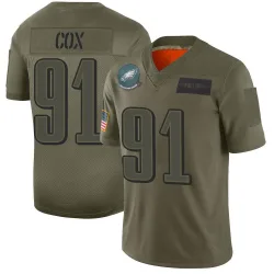 Youth Fletcher Cox Philadelphia Eagles No.91 Limited 2019 Salute to Service Jersey - Camo