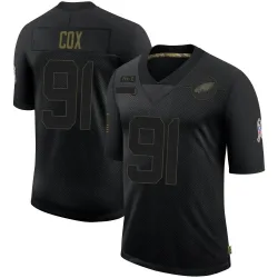 Youth Fletcher Cox Philadelphia Eagles No.91 Limited 2020 Salute To Service Jersey - Black