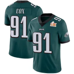Youth Fletcher Cox Philadelphia Eagles No.91 Limited Midnight Team Color Vapor Untouchable Super Bowl LIX Jersey - Green