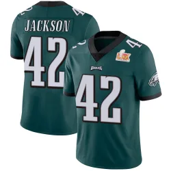Youth Giles Jackson Philadelphia Eagles No.42 Limited Midnight Team Color Vapor Untouchable Super Bowl LIX Jersey - Green