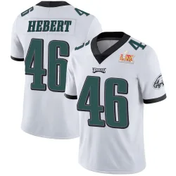Youth Griffin Hebert Philadelphia Eagles No.46 Limited Vapor Untouchable Super Bowl LIX Jersey - White