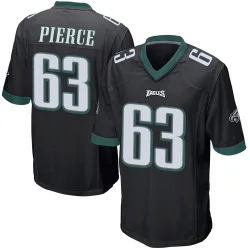 Youth Hollin Pierce Philadelphia Eagles No.63 Game Alternate Jersey - Black