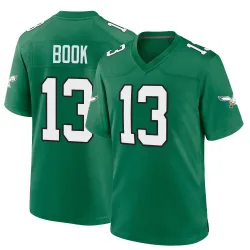 Youth Ian Book Philadelphia Eagles No.13 Game Kelly Alternate Jersey - Green