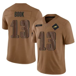 Youth Ian Book Philadelphia Eagles No.13 Limited 2023 Salute To Service Jersey - Brown