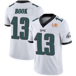 Youth Ian Book Philadelphia Eagles No.13 Limited Vapor Untouchable Super Bowl LIX Jersey - White