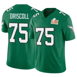Youth Jack Driscoll Philadelphia Eagles No.75 Limited Kelly Alternate Vapor F.U.S.E. Super Bowl LIX Jersey - Green