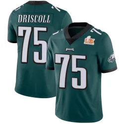 Youth Jack Driscoll Philadelphia Eagles No.75 Limited Midnight Team Color Vapor Untouchable Super Bowl LIX Jersey - Green