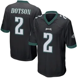 Youth Jahan Dotson Philadelphia Eagles No.2 Game Alternate Jersey - Black