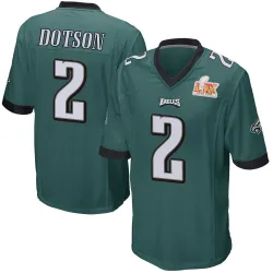 Youth Jahan Dotson Philadelphia Eagles No.2 Game Team Color Super Bowl LIX Jersey - Green