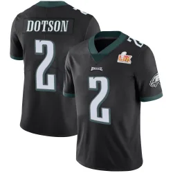 Youth Jahan Dotson Philadelphia Eagles No.2 Limited Alternate Vapor Untouchable Super Bowl LIX Jersey - Black