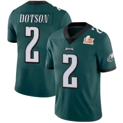 Youth Jahan Dotson Philadelphia Eagles No.2 Limited Midnight Team Color Vapor Untouchable Super Bowl LIX Jersey - Green