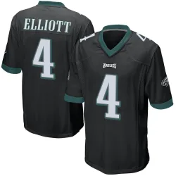 Youth Jake Elliott Philadelphia Eagles No.4 Game Alternate Jersey - Black