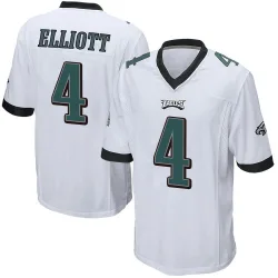 Youth Jake Elliott Philadelphia Eagles No.4 Game Jersey - White