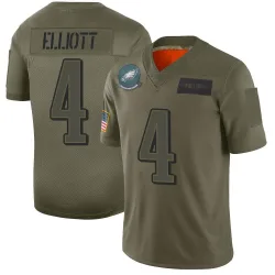 Youth Jake Elliott Philadelphia Eagles No.4 Limited 2019 Salute to Service Jersey - Camo