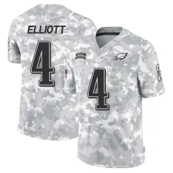 Youth Jake Elliott Philadelphia Eagles No.4 Limited 2024 Salute to Service Jersey - Arctic Camo