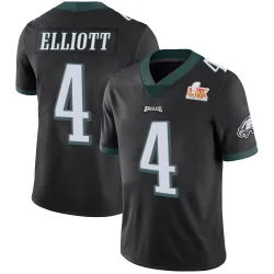 Youth Jake Elliott Philadelphia Eagles No.4 Limited Alternate Vapor Untouchable Super Bowl LIX Jersey - Black
