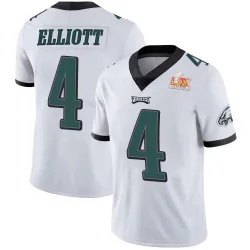 Youth Jake Elliott Philadelphia Eagles No.4 Limited Vapor Untouchable Super Bowl LIX Jersey - White