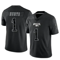 Youth Jalen Hurts Philadelphia Eagles No.1 Limited Reflective Jersey - Black