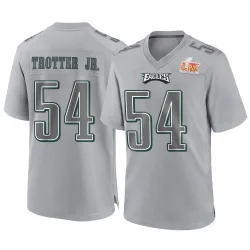 Youth Jeremiah Trotter Jr. Philadelphia Eagles No.54 Game Atmosphere Fashion Super Bowl LIX Jersey - Gray