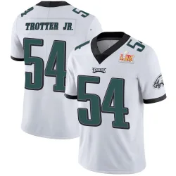 Youth Jeremiah Trotter Jr. Philadelphia Eagles No.54 Limited Vapor Untouchable Super Bowl LIX Jersey - White