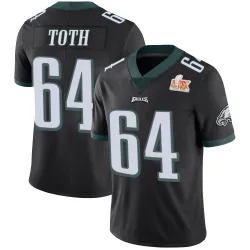 Youth Jon Toth Philadelphia Eagles No.64 Limited Alternate Vapor Untouchable Super Bowl LIX Jersey - Black