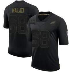 Youth Jordan Mailata Philadelphia Eagles No.68 Limited 2020 Salute To Service Jersey - Black