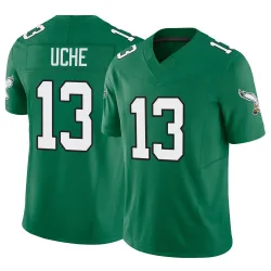 Youth Joshua Uche Philadelphia Eagles No.13 Limited Kelly Alternate Vapor F.U.S.E. Jersey - Green