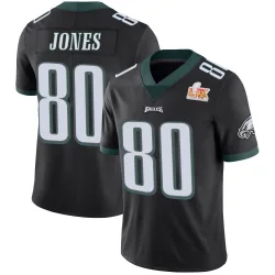 Youth Julio Jones Philadelphia Eagles No.80 Limited Alternate Vapor Untouchable Super Bowl LIX Jersey - Black