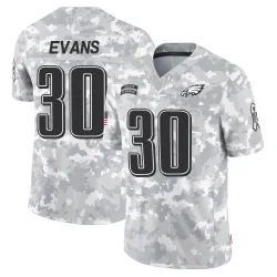 Youth Justin Evans Philadelphia Eagles No.30 Limited 2024 Salute to Service Jersey - Arctic Camo