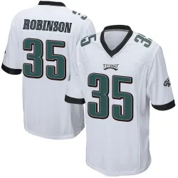 Youth Keilan Robinson Philadelphia Eagles No.35 Game Jersey - White