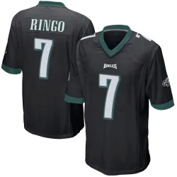 Youth Kelee Ringo Philadelphia Eagles No.7 Game Alternate Jersey - Black