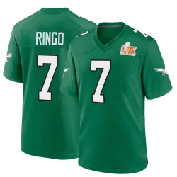 Youth Kelee Ringo Philadelphia Eagles No.7 Game Kelly Alternate Super Bowl LIX Jersey - Green