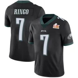 Youth Kelee Ringo Philadelphia Eagles No.7 Limited Alternate Vapor Untouchable Super Bowl LIX Jersey - Black