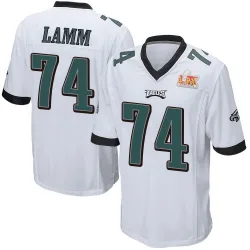 Youth Kendall Lamm Philadelphia Eagles No.74 Game Super Bowl LIX Jersey - White