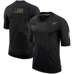 Youth Kendall Lamm Philadelphia Eagles No.74 Limited 2020 Salute To Service Jersey - Black