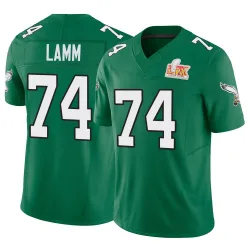 Youth Kendall Lamm Philadelphia Eagles No.74 Limited Kelly Alternate Vapor F.U.S.E. Super Bowl LIX Jersey - Green