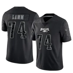 Youth Kendall Lamm Philadelphia Eagles No.74 Limited Reflective Jersey - Black