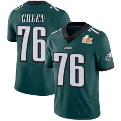 Youth Kenyon Green Philadelphia Eagles No.76 Limited Midnight Team Color Vapor Untouchable Super Bowl LIX Jersey - Green