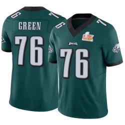 Youth Kenyon Green Philadelphia Eagles No.76 Limited Vapor F.U.S.E. Super Bowl LIX Jersey - Green