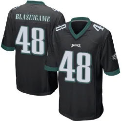 Youth Khari Blasingame Philadelphia Eagles No.48 Game Alternate Jersey - Black