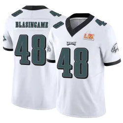 Youth Khari Blasingame Philadelphia Eagles No.48 Limited Vapor F.U.S.E. Super Bowl LIX Jersey - White