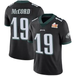 Youth Kyle McCord Philadelphia Eagles No.19 Limited Alternate Vapor Untouchable Super Bowl LIX Jersey - Black
